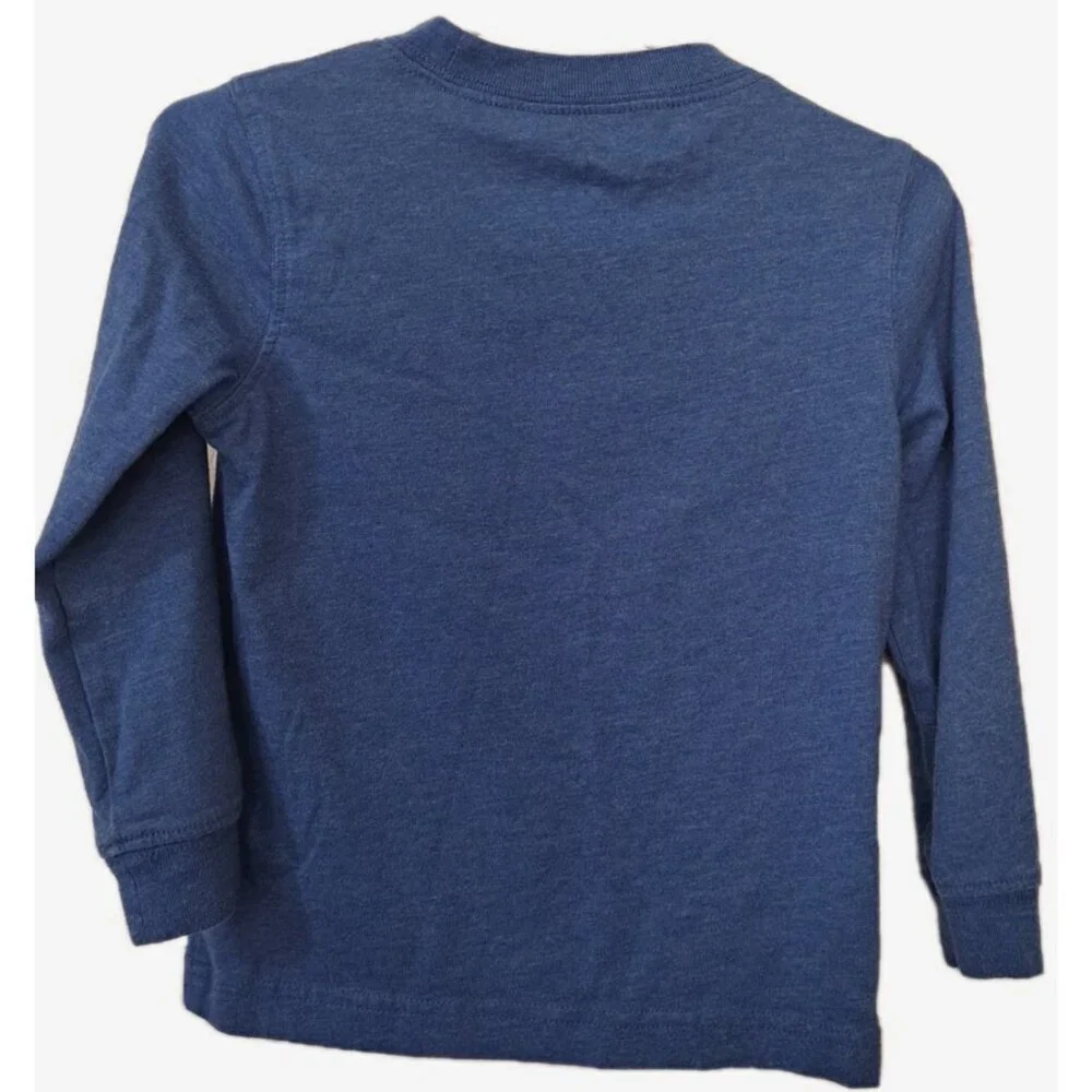 Carter's Boys 2T Multicolor Vehicles Blue Long Sleeve T-Shirt